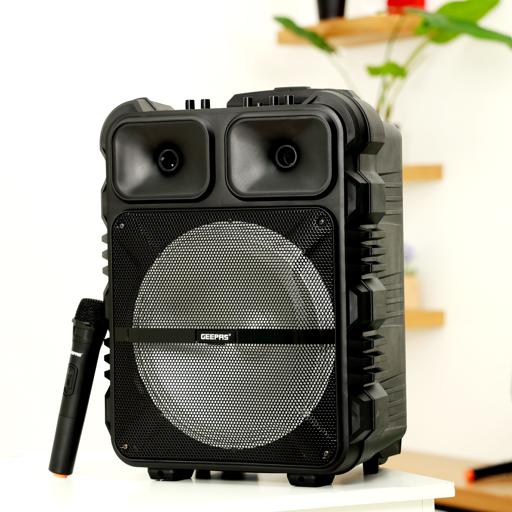display image 3 for product Rechargeable Trolley Speaker | Bluetooth Portable Speaker with Mic and Remote - Geepas 