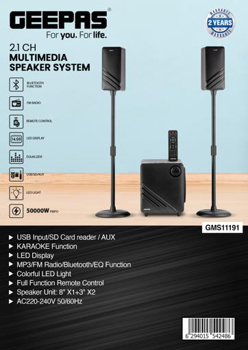 display image 19 for product Geepas 2.1 Multimedia Speaker