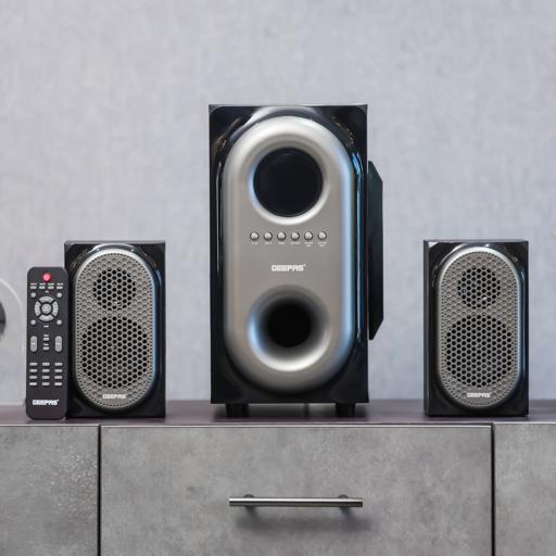 display image 3 for product Geepas GMS7493N 2-in-1 CH Multimedia Speaker, Remote Control | Powerful 5.25" Sub-Woofer | USB, Bluetooth & Multiple Device Inputs | Surround Sound Effect Super Bass