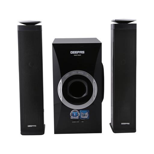 Geepas GMS7494N 2.1 Multimedia Speaker- Home Theatre System with Bass Hi-Fi Surround Sound - USB - SD Card Reader |Remote Controller & Digital LED Display hero image