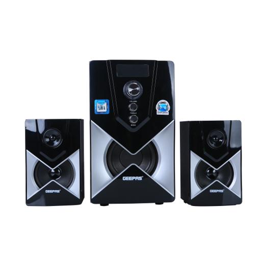 display image 5 for product Geepas GMS8515 2.1 Channel Multimedia Speaker - 20000W PMPO, Powerful Woofer | USB, Bluetooth, Ideal for Pc, Play Station, Tv, Smartphone, Tablet, Music Player