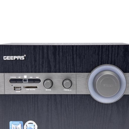 display image 4 for product Geepas GMS8516  2.1 Multimedia Speaker - 20000 Watts PMPO with Powerful Woofer| USB, Bluetooth, Ideal Pc, Ps4, Xbox, Tv, Smartphone, Tablet, Music Player
