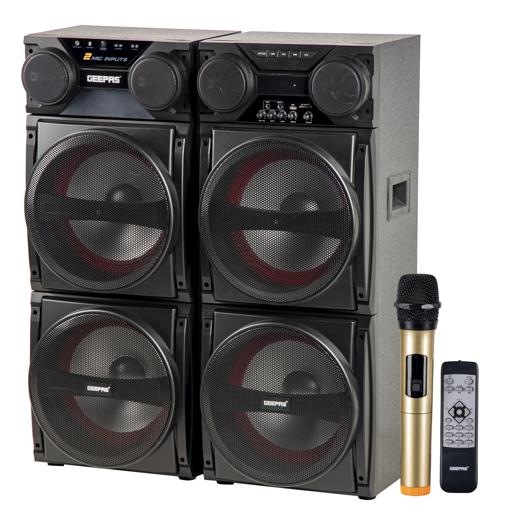 display image 0 for product Hi-Fi Speaker System, Remote Control , GMS8517 | USB/SD/FM/BT, and MIC/AUX Input | 80000W PMPO | RGB Light on Woofer Grill | LED Light on The Treble