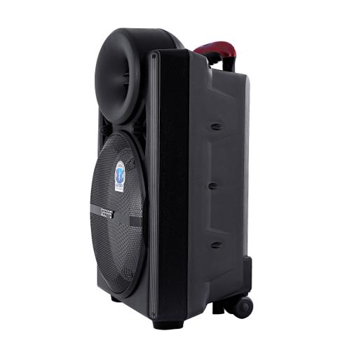 display image 5 for product Geepas GMS8567 12-Inch Trolley Bluetooth Speaker - Portable Wireless Microphones, Rechargeable Battery |Karaoke DJ Speaker |LED Lights |Trolley Handle