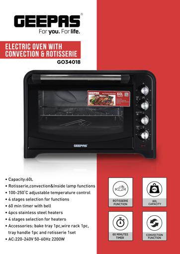 display image 11 for product Electric Oven/60L/Rotisserie/Convection