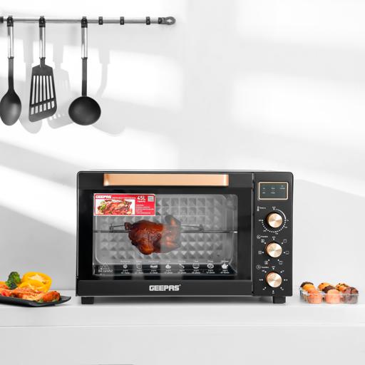 display image 5 for product Digital Multifunction Oven, Rotisserie & Convection, GO34056 | 60min Timer with Bell Ring | Inside Lamp | Temperature Control | 45L Oven with 7 Stages of Function Switch Selector