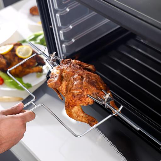 Oven shop rotisserie attachment