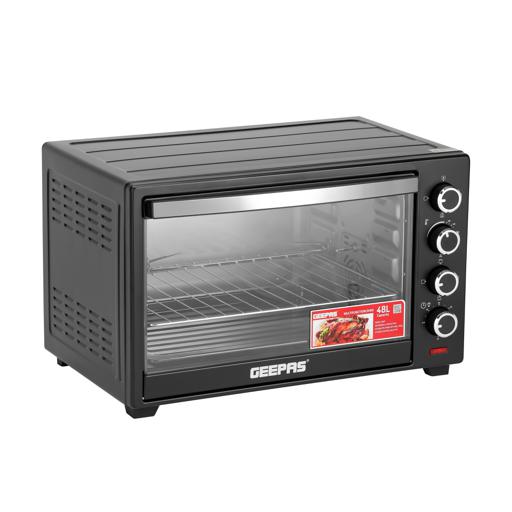 display image 11 for product Geepas GO4451 Electric Oven with Rotisserie and Convection functions - 2000W |Grill Function, 60 Minute Timer & Inside Lamp | 5 Control Knobs |48L Capacity