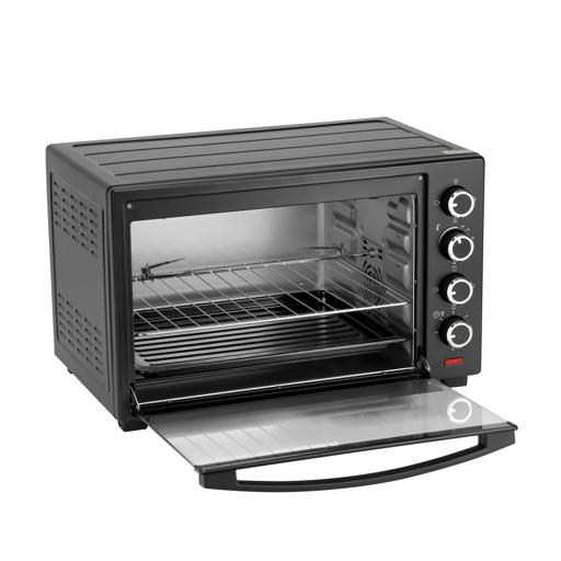 display image 12 for product Geepas GO4451 Electric Oven with Rotisserie and Convection functions - 2000W |Grill Function, 60 Minute Timer & Inside Lamp | 5 Control Knobs |48L Capacity