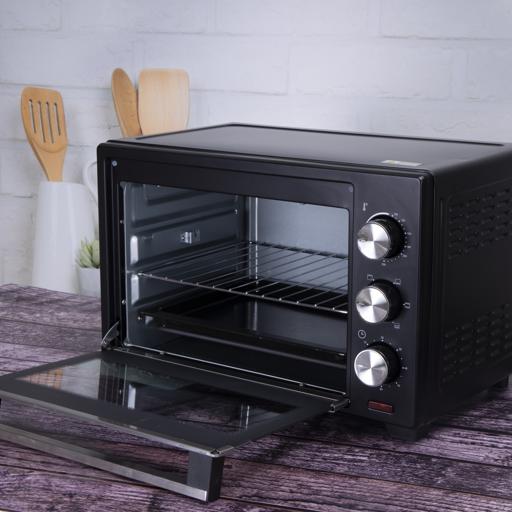 display image 3 for product Geepas Electric Oven with Rotisserie 25L - Electric Oven 1600W - 100-250 Adjustable Temperature, 60 min Timer Function - Multiple Cooking Functions & Grill - Accessories Included - 2 Year Warranty