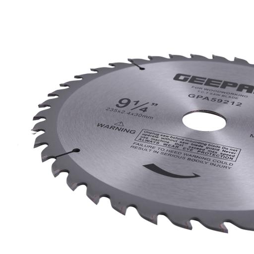 display image 3 for product Geepas GPA59212 Professional Circular Saw Blade - 235mm x 30mm Bore, |Thin Kerf | 48 ATB Sharp Teeth | Ideal for Carpenter, Professional, DIYers & More