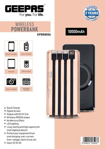 display image 6 for product Power Bank, Portable Gaming, 10000mAh, GPB58056 - Cell Phones, Tablets, Digital Camera, Cell Phones, Mp3 Player, 2 Years Warranty