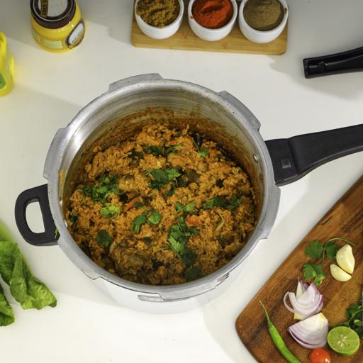 display image 6 for product Aluminium Pressure Cooker, 12L Cooker with Lid, GPC329 | Induction Base Cooker with Durable Handles | Ideal for Small to Medium Households | Create Delicious, Home-Cooked Dishes 