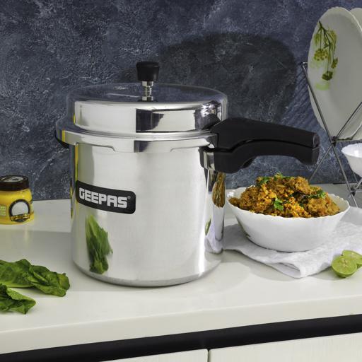 display image 5 for product Aluminium Pressure Cooker, 12L Cooker with Lid, GPC329 | Induction Base Cooker with Durable Handles | Ideal for Small to Medium Households | Create Delicious, Home-Cooked Dishes 