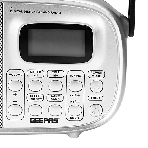 display image 7 for product Geepas Rechargeable Radio - Fm/Am Radio With 2 Headphone Socket