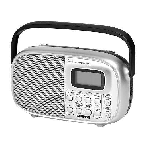 display image 0 for product Geepas Rechargeable Radio - Fm/Am Radio With 2 Headphone Socket