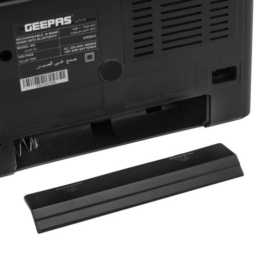 display image 8 for product Geepas GR6842 Rechargeable Radio - BT/USB/SD /TF Music Player | Bluetooth Speaker | Lightweight Portable FM Radio | 10 Band Radio  | Stylish Retro Design