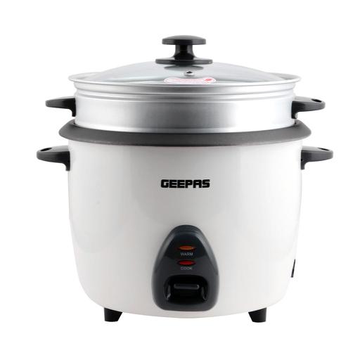 display image 0 for product Geepas GRC4326 2.2L Electric Rice Cooker  -Cook/Warm/Steam, High-Temperature Protection - Make Rice & Steam Healthy Food & Vegetables | 2 Year Warranty