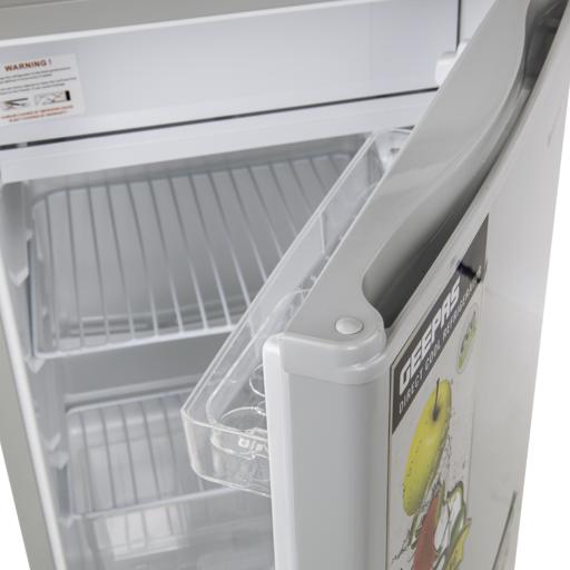 display image 12 for product Defrost Mini Fridge with Lamp, Door Lock & Key, GRF115SPEN - Low Noise Design, Compact, Powerful Compressor, Energy Saving, Faster Cooling, Adjustable Thermostat, 110L Capacity