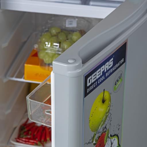 display image 2 for product Defrost Mini Fridge with Lamp, Door Lock & Key, GRF115SPEN - Low Noise Design, Compact, Powerful Compressor, Energy Saving, Faster Cooling, Adjustable Thermostat, 110L Capacity