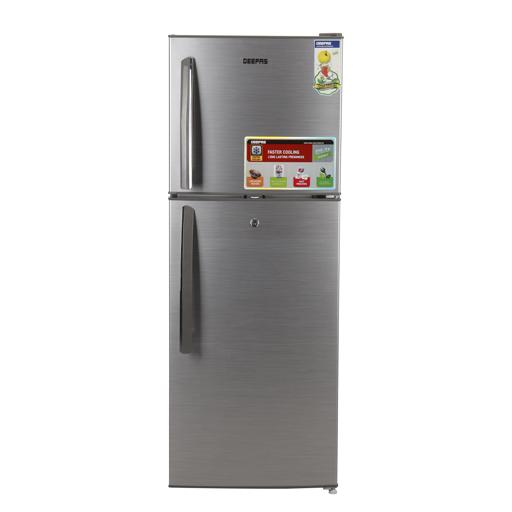 Geepas 220L Double Door Refrigerator - Free Standing Durable Double Door Refrigerator, Quick Cool hero image