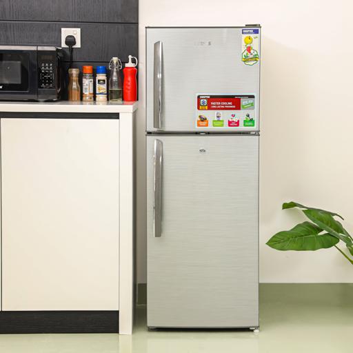 display image 2 for product Geepas 220L Double Door Refrigerator - Free Standing Durable Double Door Refrigerator, Quick Cool