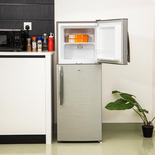 display image 3 for product Geepas 220L Double Door Refrigerator - Free Standing Durable Double Door Refrigerator, Quick Cool