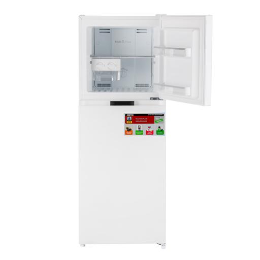 display image 2 for product Geepas Double Door Total No-Frost Refrigerator- GRF2708WPN/ 270 L, Quick Cooling, Equipped with Glass Shelves, Chrome Bottle Holder, Transparent Door Basket and Chiller Shelf/ White, 1-Year Warranty