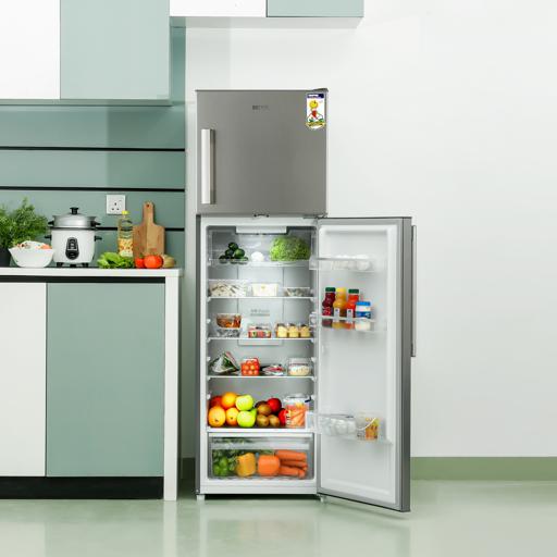 display image 6 for product Geepas GRF3207SSXXN 320L Double Door Refrigerator - Free Standing Durable Double Door Refrigerator, Recessed Handle, Quick Cooling, Low Noise, Low Energy Consumption, Defrost Refrigerator | 1 Year Warranty
