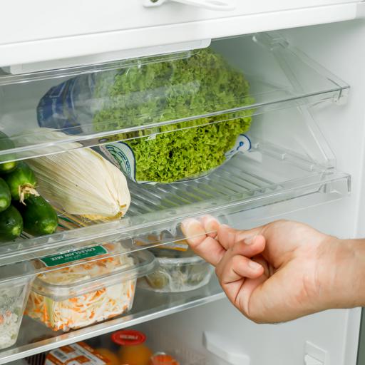 display image 3 for product Geepas GRF3207SSXXN 320L Double Door Refrigerator - Free Standing Durable Double Door Refrigerator, Recessed Handle, Quick Cooling, Low Noise, Low Energy Consumption, Defrost Refrigerator | 1 Year Warranty