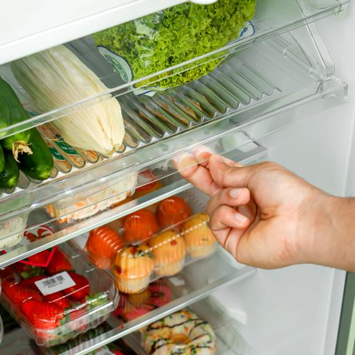display image 5 for product Geepas GRF3207SSXXN 320L Double Door Refrigerator - Free Standing Durable Double Door Refrigerator, Recessed Handle, Quick Cooling, Low Noise, Low Energy Consumption, Defrost Refrigerator | 1 Year Warranty
