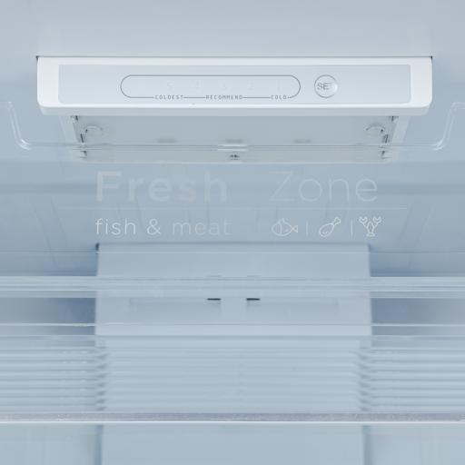 display image 8 for product Geepas GRF4120SSXN 410L Double Door No frost Refrigerator -  Double Temperature Setting Feature, Quick Cooling & Long-lasting Freshness, Low Noise, Low Energy Consumption, Defrost Refrigerator | 1 Year Warranty