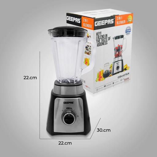 2 in1 Blender/1.5L Glass Jar/2Speed 1x4