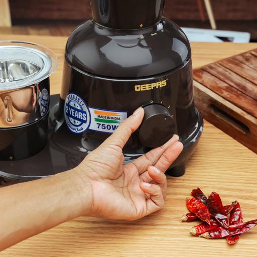 display image 8 for product 3-in-1 Mixer Grinder, 750W Powerful Grinder, GSB44086 | Stainless Steel Jars & Blades | 3 Speed, Safety Twist Lock | Perfect for Dry & Wet Fine Grinding