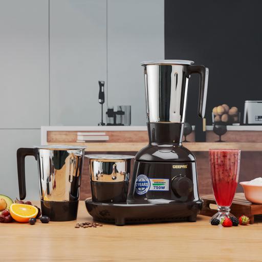 display image 6 for product 3-in-1 Mixer Grinder, 750W Powerful Grinder, GSB44086 | Stainless Steel Jars & Blades | 3 Speed, Safety Twist Lock | Perfect for Dry & Wet Fine Grinding