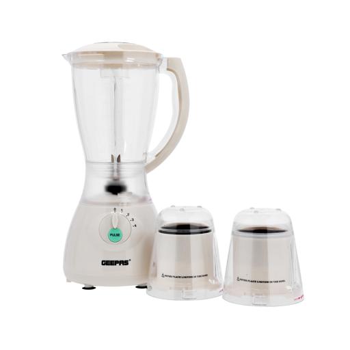 display image 0 for product Geeepas 400W 3 in 1 Multifunctional Blender - Stainless Steel Blades, 4 Speed with Pulse | 1.5L Jar, Over Heat Protection | Coffee Grinder & Smoothie Maker