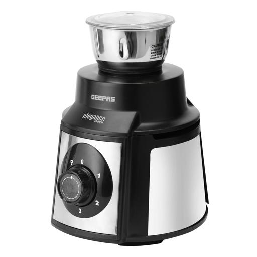 display image 12 for product Geepas 5-IN-1 Mixer Grinder- GSB5457N| 1000 W Powerful Copper Motor and Stainless Steel Jars| Modern Design, Durable Body, Robust Handles and Sharp Blades| 1.5L, 1.0L and 450ML Jars with Polycarbonate Lids| 2 Years Warranty| Black and Silver