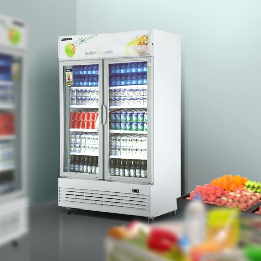 display image 1 for product Geepas Side By Side Showcase Chiller - 1200 Litre