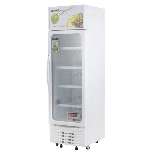 display image 9 for product Geepas GSC6549 380L Upright Showcase Fridge - Adjustable Thermostat, Bottle Cooler |Ideal for Beer, Wine & Drinks Fridge | Low Energy Compressor Fan