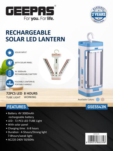 display image 20 for product Geepas Solar Emergency Lantern