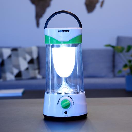 display image 5 for product Geepas GSE5589 Rechargeable Solar LED Lantern - Multi-Functional Camping Emergency Lantern | Solar Lantern, 25 Hours Working| Perfect for Power Outages