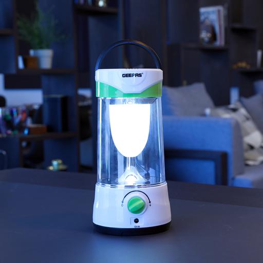 display image 4 for product Geepas GSE5589 Rechargeable Solar LED Lantern - Multi-Functional Camping Emergency Lantern | Solar Lantern, 25 Hours Working| Perfect for Power Outages