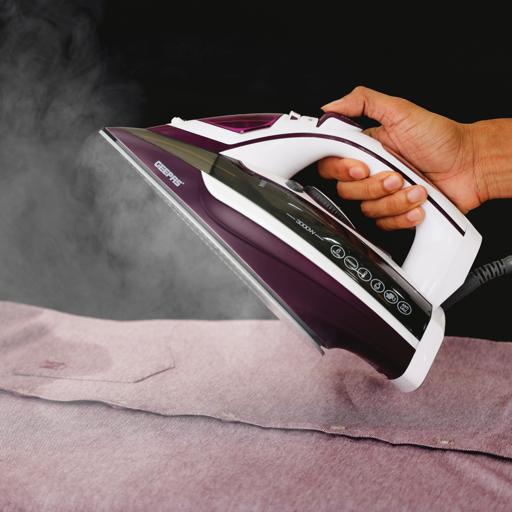 display image 6 for product Ceramic Steam Iron, Temperature Control, GSI24025 | Ceramic Sole Plate, Wet and Dry | Self-Cleaning Function | Powerful Steam Burst | 400ml Water Tank | 2 Years Warranty