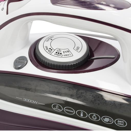 display image 11 for product Ceramic Steam Iron, Temperature Control, GSI24025 | Ceramic Sole Plate, Wet and Dry | Self-Cleaning Function | Powerful Steam Burst | 400ml Water Tank | 2 Years Warranty
