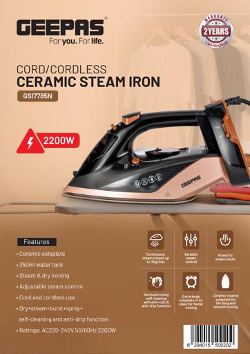 display image 24 for product Geepas Cordless Steam Iron