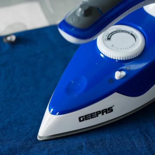 display image 10 for product Geepas GSI7806 800W Dry Iron with Foldable Handle - Non-Stick Coating Plate & Adjustable Thermostat Control | Steam Shot, Transparent Water Tank, Durable Material | 2 Years Warranty