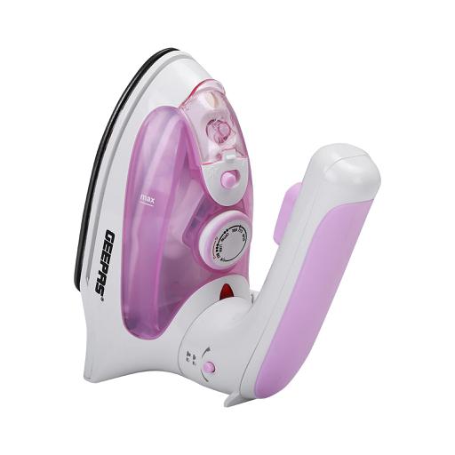 display image 2 for product Geepas 1000W Dry Iron With Foldable Handle - Non-Stick Coating Plate & Adjustable Thermostat