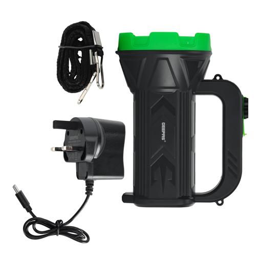 Geepas GSL5575 Rechargeable LED Search Light with Table Lamp hero image