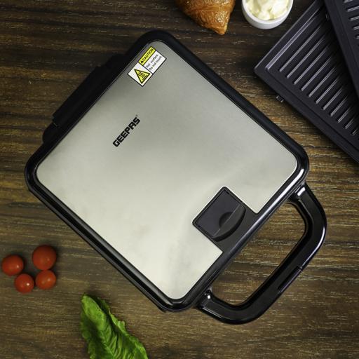 display image 1 for product Multi-Snacks Maker 2-in-1, 8 Slice Sandwich Maker, GSM5444N | Non-Stick Cooking Plate | Cooks Delicious Crispy Sandwiches | Cool Touch Handle | Auto Temperature Control