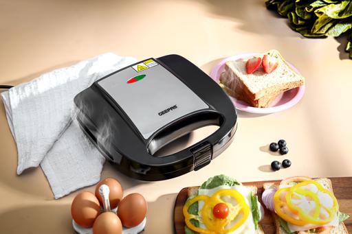 display image 8 for product Geepas 700W 2 Slice Sandwich Maker - Cooks Delicious Crispy Sandwiches - Cool Touch Handle